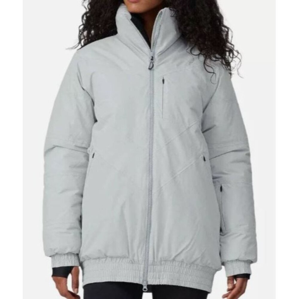 LNDR Light Grey Velocity Ski Long Sleeve Puffer Jacket Women Size XS